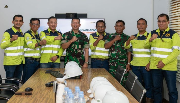 PT MDA Terima Kunjungan Kehormatan Komandan Korem 141/Toddopuli di Area Proyek Awak Mas di Latimojong