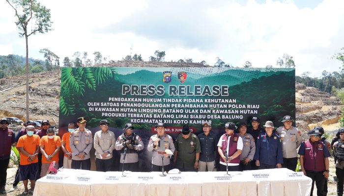 Tindak Tegas Perusakan Hutan, Polda Riau Tegaskan Komitmen Green Policing