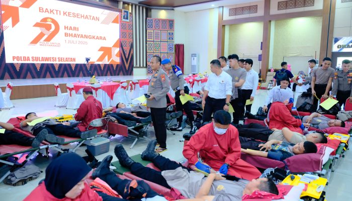 Polda Sulsel Gelar Bakti Kesehatan dalam Rangka Hari Bhayangkara ke-79 Tahun 2025
