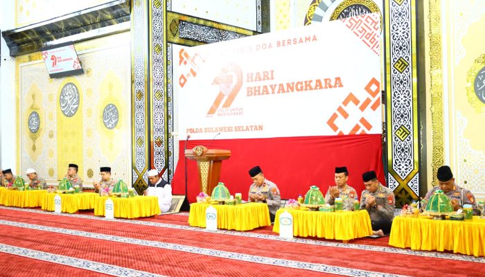 Sambut Hari Bhayangkara Ke-79, Polda Sulsel Gelar Zikir dan Doa Bersama