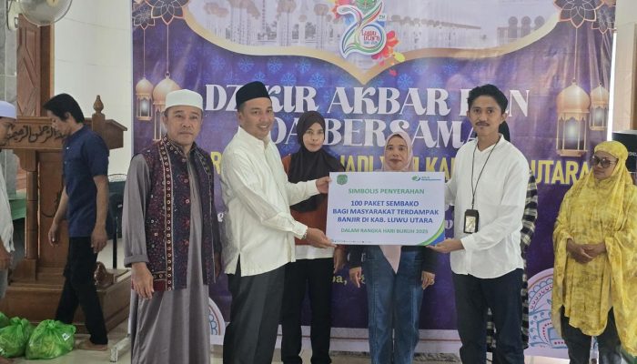 Peringati Hari Buruh, BPJS Ketenagakerjaan Salurkan 100 Paket Sembako untuk Korban Banjir di Luwu Utara