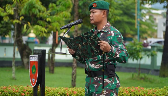Tingkatkan Nasionalisme dan Kedisiplinan Prajurit, Kodim 1403/Palopo Rutin Laksanakan Upacara Mingguan