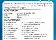Pipa Air Baku Bocor di KM 17 Battang, Perumda TM Kota Palopo Umumkan Gangguan Distribusi Air Bersih
