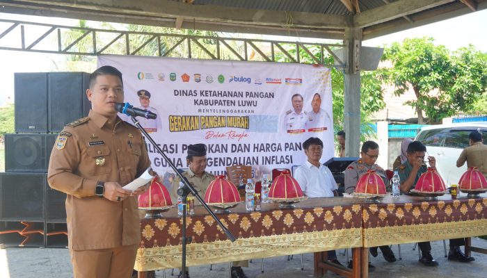 Wabup Luwu Buka Kegiatan Gerakan Pangan Murah Di Walenrang Timur dan Lamasi Timur