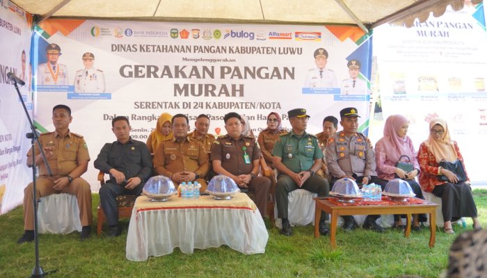 Stabilisasi Pasokan dan Harga, Bupati Luwu Buka Kegiatan Gerakan Pangan Murah Serentak