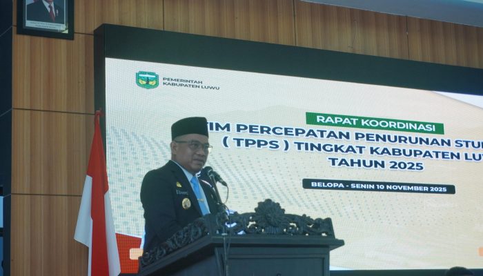 Bupati Luwu Buka Rakor Tim Percepatan Penurunan Stunting Tahun 2025