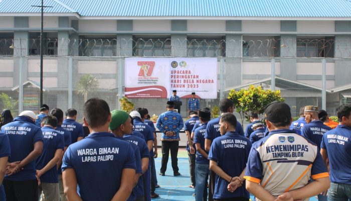 Lapas Kelas IIA Palopo Laksanakan Upacara Peringatan Hari Bela Negara Ke-77 Tahun 2025