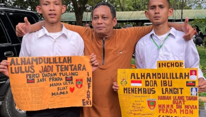 Selamat ! Kakak Beradik di Desa Mappedeceng Lulus Seleksi Akhir Tamtama TNI AD Tahun 2025