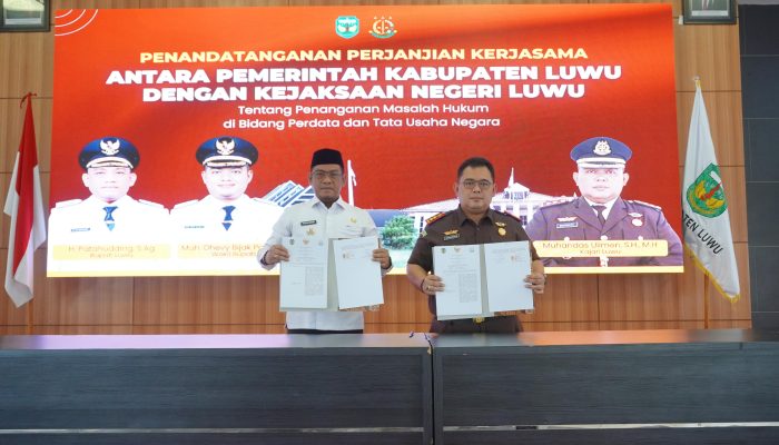 Pemkab Luwu dan Kejari Luwu Teken Kesepakatan Bersama Bidang Perdata dan Tata Usaha Negara